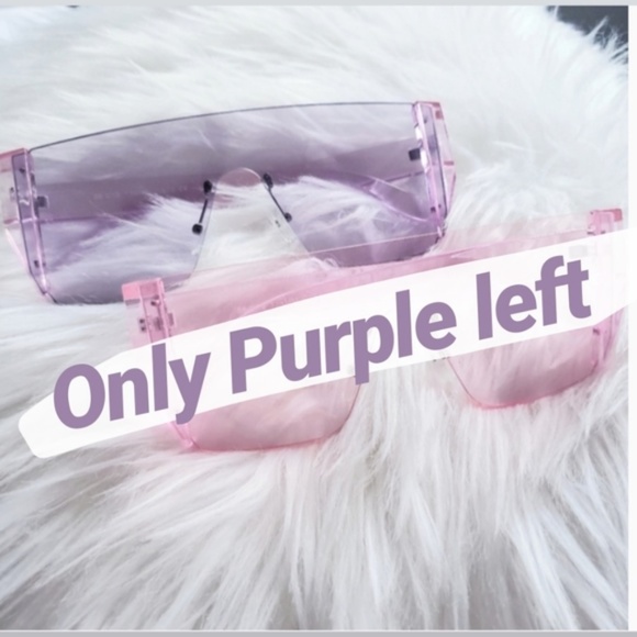 4/$20 Trendy Purple Transparent Fashion Sunglasses - Picture 2 of 2